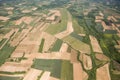 Arable land in Voijvodina photographed from air Royalty Free Stock Photo