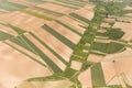 Arable land in Voijvodina photographed from air Royalty Free Stock Photo