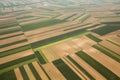 Arable land in Voijvodina photographed from air Royalty Free Stock Photo