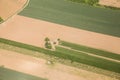 Arable land in Voijvodina photographed from air Royalty Free Stock Photo