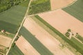 Arable land in Voijvodina photographed from air Royalty Free Stock Photo