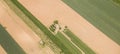 Arable land in Voijvodina photographed from air Royalty Free Stock Photo