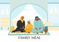 Arabs Family Meal Composition