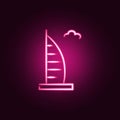 Arabs neon icon. Elements of travel set. Simple icon for websites, web design, mobile app, info graphics