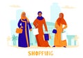 Arabs Women Shopping Composition