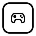 One player console gaming icon