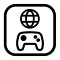 One Player Online Gaming Icon Royalty Free Stock Photo