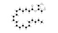 2-arachidonoylglycerol molecule, structural chemical formula, ball-and-stick model, isolated image endocannabinoid