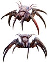 Arachnid horror creature 3D illustration Royalty Free Stock Photo