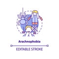 Arachnophobia concept icon