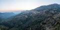 Arachova Greece mountain town aerial drone view, Boeotia. Tourist resort Royalty Free Stock Photo