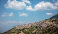 Arachova Greece village perched on Parnassos Mountain, Viotia. Famous resort for outdoor activities Royalty Free Stock Photo