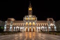 Arad city hall cityscape by night