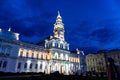 Arad,Arad Romania,April 24 2023: City hall at night