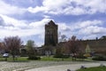 Arad,Arad - Romania 05.04.2023: Old historical building, water tower structure, medieval architecture in Arad, Romania Royalty Free Stock Photo