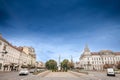 ARAD, ROMANIA - SEPTEMBER 18, 2022: Panorama of the Bulevardul Revolutiei, the revolution boulevard, the main street of Arad, a