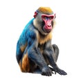 Arafed monkey with a long tail on Transparent Background - Ai Generated Royalty Free Stock Photo