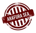 Arafura Sea - red round grunge button, stamp Royalty Free Stock Photo