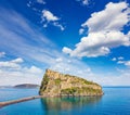 Aragonese Castle is most visited landmark near Ischia island, It Royalty Free Stock Photo