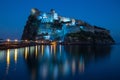 Aragonese castle in the night Royalty Free Stock Photo