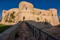 Aragonese Castle of Ortona at sunset Royalty Free Stock Photo