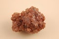 Aragonite-raw on a Pink Background. Royalty Free Stock Photo