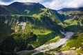 Aragvi river valley in Caucasus mountains Royalty Free Stock Photo