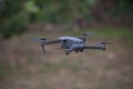 Arajuno, Ecuador, 2-7-2020: side shot of a dji drone mavic 2 pro while flying