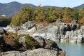 Arakawa river in Nagatoro Royalty Free Stock Photo