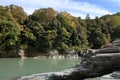 Arakawa river in Nagatoro Royalty Free Stock Photo