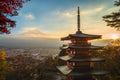 Arakura Mountain, aka Arakurayama, at Sengen Park in japan Royalty Free Stock Photo