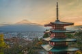 Arakurayama Sengen Park located in Fujiyoshida city, japan Royalty Free Stock Photo