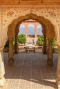 Aram Mandir and Charbagh Garden in Jaigarh Fort. Jaipur. India Royalty Free Stock Photo