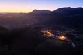 Aramaio valley at dawn in Basque Country, Spain