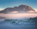 Aramaio valley with fog