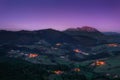 Aramaio valley at night