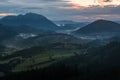 Aramaio valley at sunrise in Basque Country, Spain