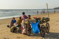 ARAMBOL BEACH, GOA, INDIA - FEBRUARY 23, 2017: Coconuts for sale