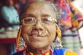 Indian woman portrait with traditional jewelry