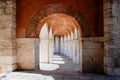 Aranjuez, Spain-04/26/2008. Corridor of the royal Royalty Free Stock Photo