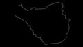 Ararat Armenia province map outline animation