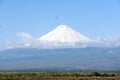 Ararat - mountain to which Noah`s ark moored after Global Flood Royalty Free Stock Photo
