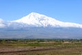 Ararat - mountain to which Noah`s ark moored after Global Flood Royalty Free Stock Photo