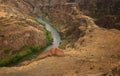 The Aras or Araxes is a river that starts in Turkey and then flows along the borders between Turkey and Armenia Royalty Free Stock Photo