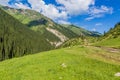 Arashan valley in the Terskey Alatau mountain range, Kyrgyzst Royalty Free Stock Photo