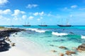 Arashi Beach Aruba West Indies boats catamaran Royalty Free Stock Photo