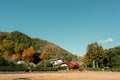 Arashiyama autumn rural scenery in Kyoto, Japan