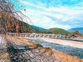 Arashiyama Togetsu-kyo; Landmark bridge with a scenic footpath.