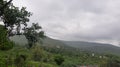 Aravali Range mountains in monsoon weather