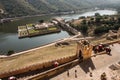 Aravalli Hills and Amber Fort Royalty Free Stock Photo